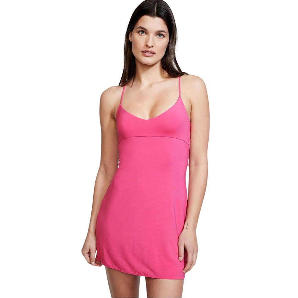 Victoria's Secret Pink Fever Modal Lace Back Mini Slip Cutout Nightgown Small